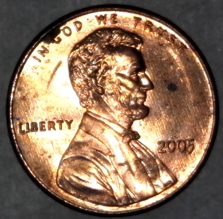 2005-P-Lincoln-Memorial-Cent-With-Nice-Column-Bar-DDR-Left-Side